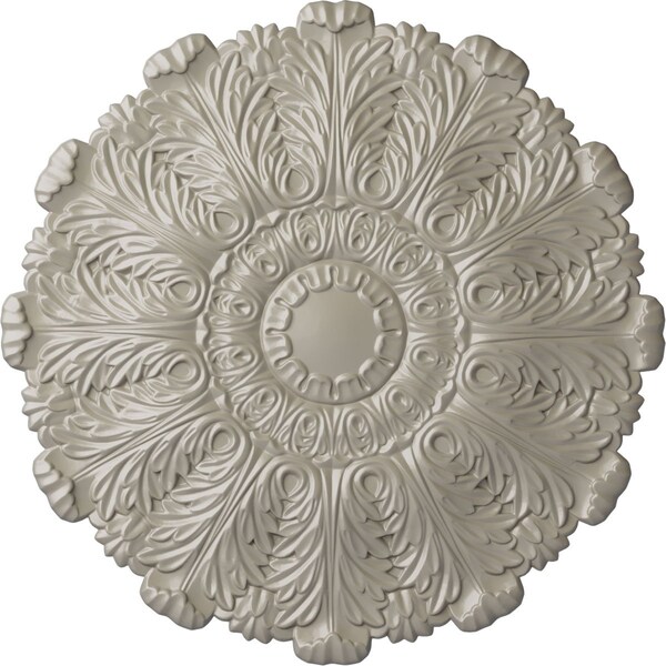 Ekena Millwork Durham Ceiling Medallion (Fits Canopies up to 4 1/4"), Hand-Painted Pearl White, 31"OD x 1 1/2"P CM31DUPWS - main